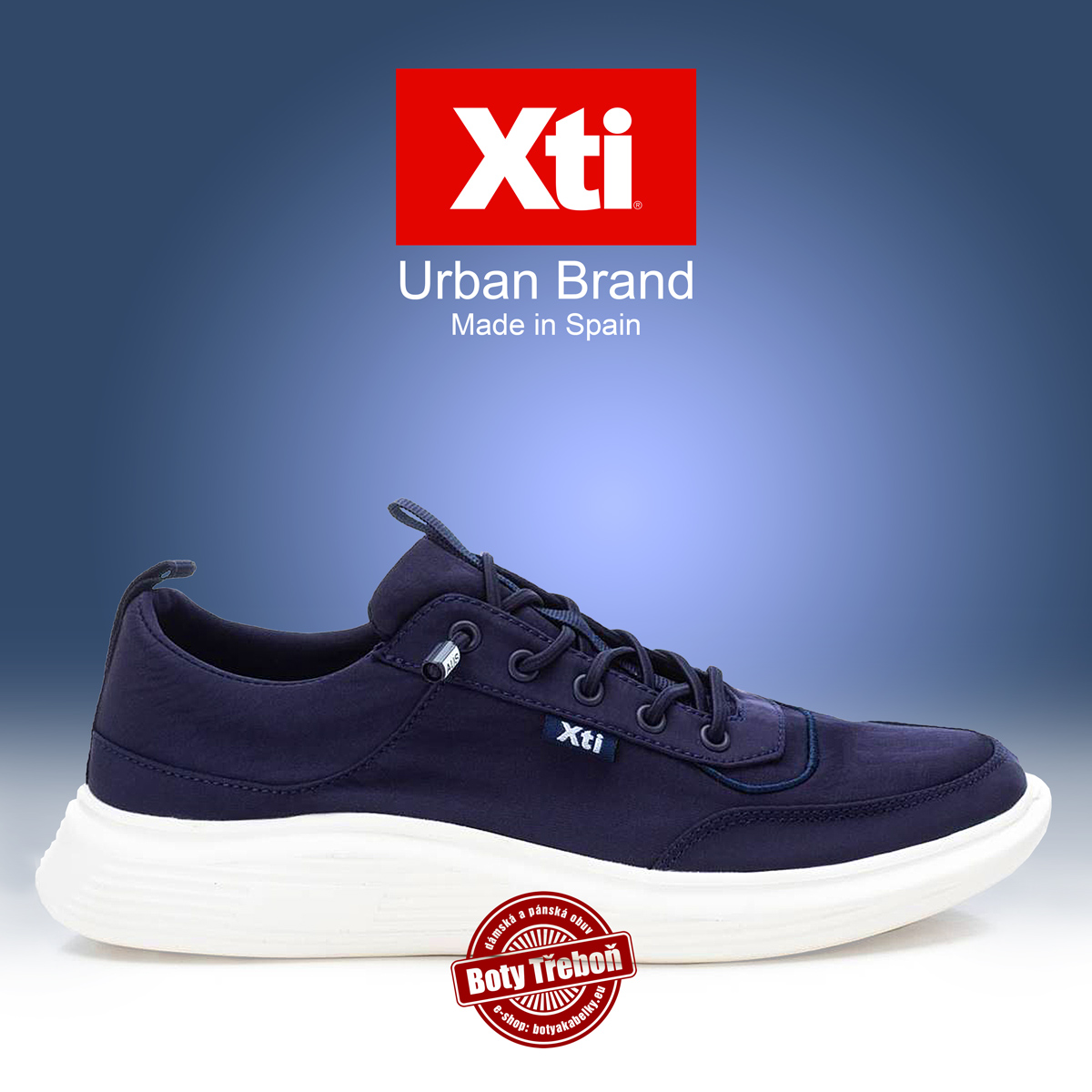 XTI - pánské boty nazouvací, modré