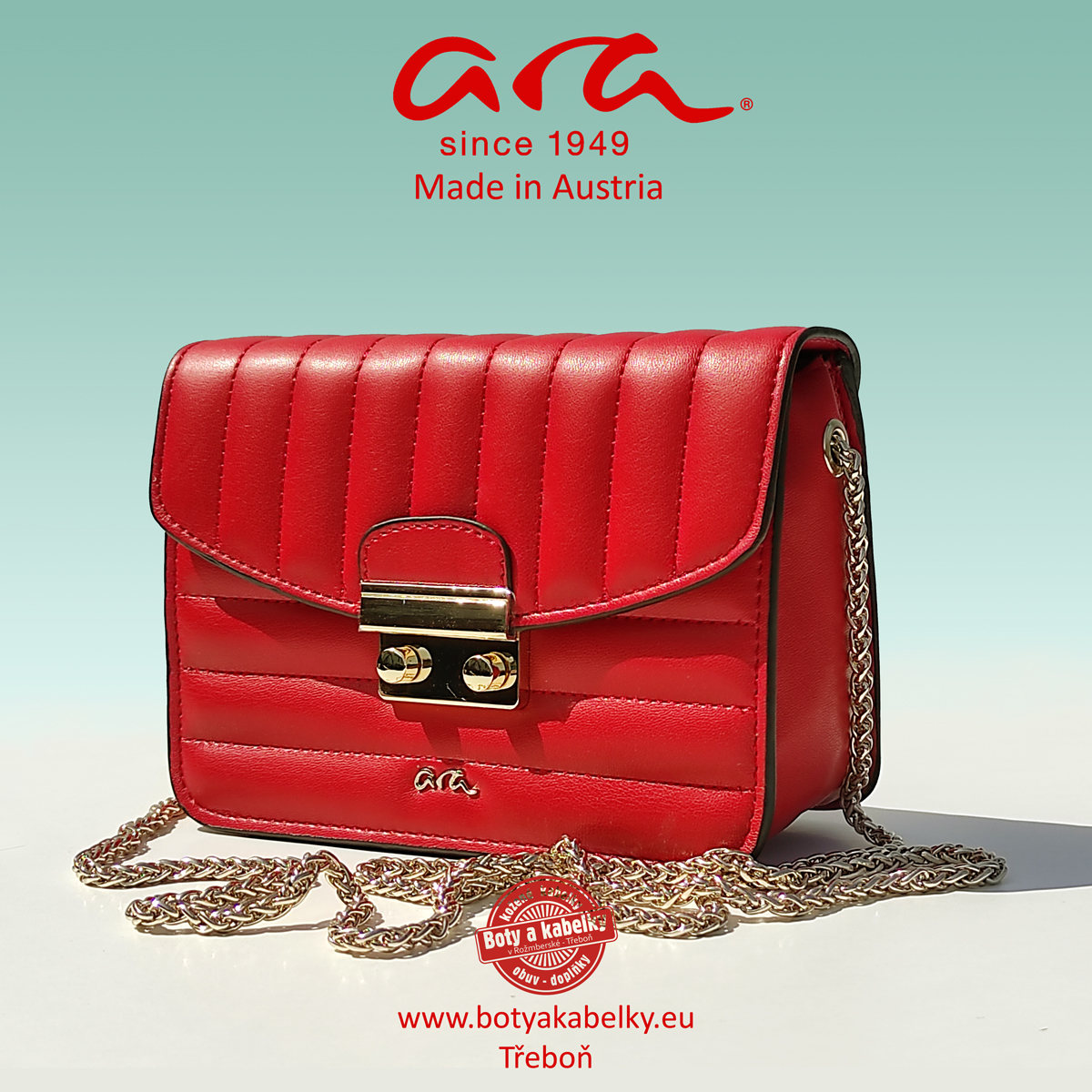 6 ARA - kabelka červená